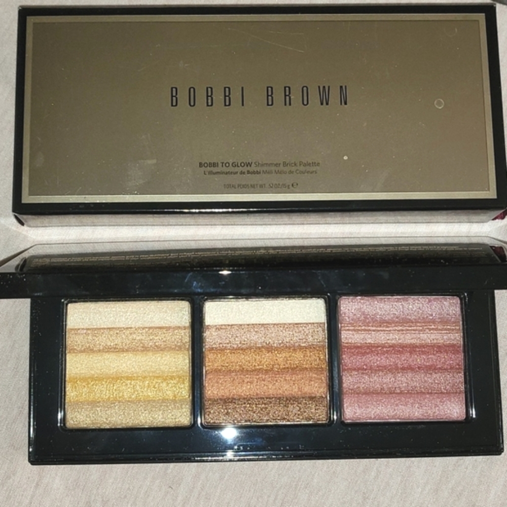 NIB Bobbi Brown Bobbi to glow shimmer brick palette limted ed blush highlighter - Picture 1 of 11